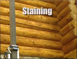  Montezuma, North Carolina Log Home Staining